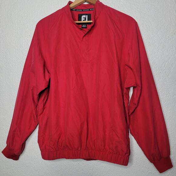 FootJoy FJ Mens Golf Long Sleeve 1/4 Button Down Windbreaker Pullover Jacket✨️M - Picture 1 of 14